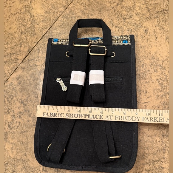 Floral Embroidered Back Pack Style Bag - Picture 5 of 6